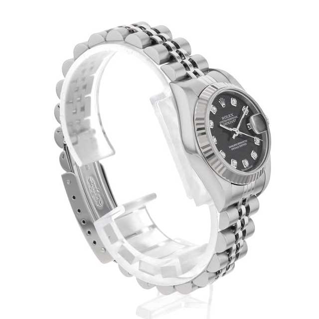 79174G ブラック ROLEX（ロレックス）デイトジャスト 10Pダイヤ 中古