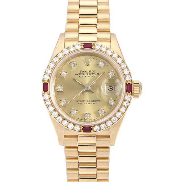 69068G シャンパン ROLEX（ロレックス）デイトジャスト ベゼルダイヤ