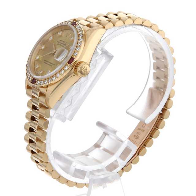 69068G シャンパン ROLEX（ロレックス）デイトジャスト ベゼルダイヤ