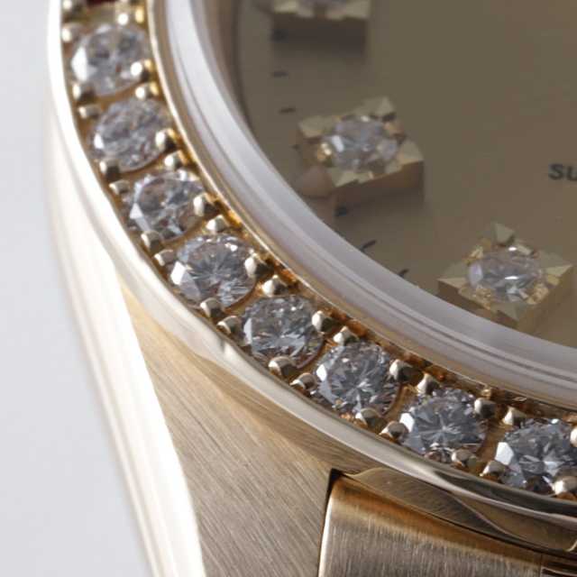 69068G シャンパン ROLEX（ロレックス）デイトジャスト ベゼルダイヤ