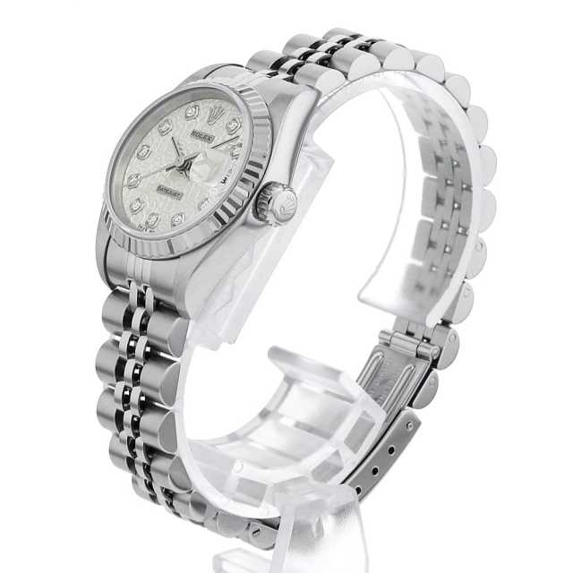 【137417】ROLEX ロレックス 69174G デイトジャスト 26　新10Pダイヤ シルバーダイヤル U番 SS/WG 自動巻き 当店オリジナルボックス 腕時計 時計 WATCH レディース 女性 女【中古】 ROLEX ロレックス 69174G デイトジャスト 26 新10Pダイヤ シルバー