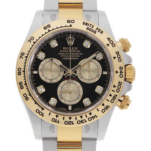 ROLEX Cosmograph Daytona 8P Diamond 126503G Black × Golden Random Used Men's