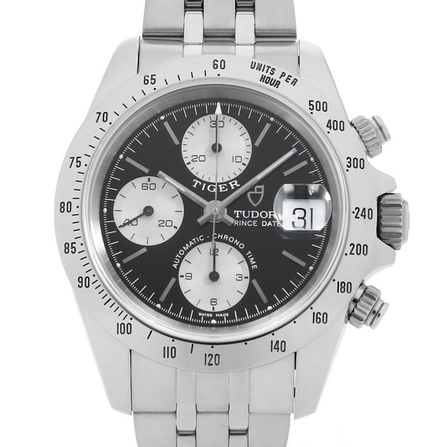 79280P ブラック×シルバー TUDOR（チューダー）クロノタイム タイガー 