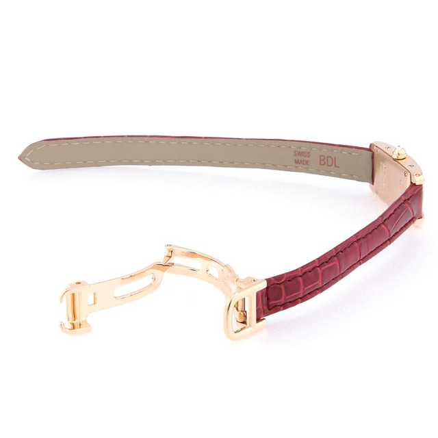 【未使用品】カルティエ タンクアメリカンミニ クロコダイル ピンク ベルト WB710014 シルバー Cartier（カルティエ）ミニタンクアメリカン