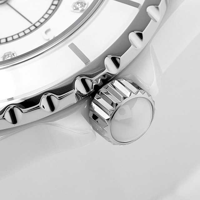 【ひなまつり】シャネルJ12 H2422 33mm 時計 新品)CHANEL シャネル J12 ホワイトセラミック MOP/8Pダイヤ