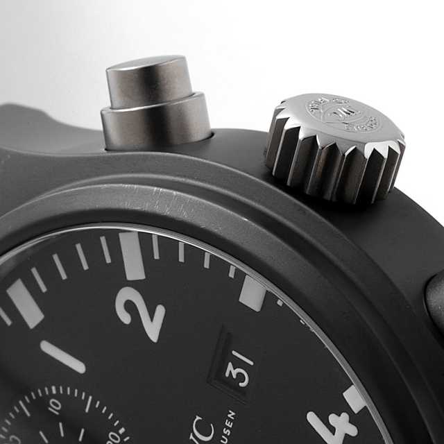 IW389001 ブラック IWC パイロットウォッチ クロノグラフ トップガン