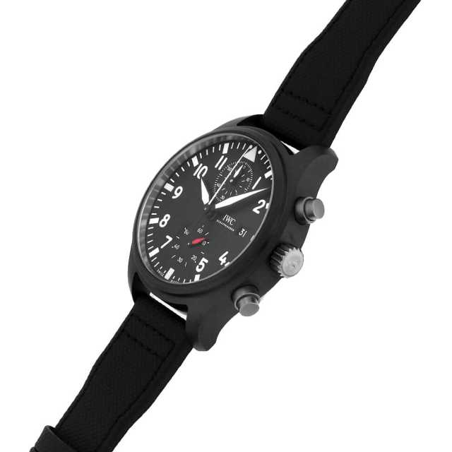 IW389001 ブラック IWC パイロットウォッチ クロノグラフ トップガン