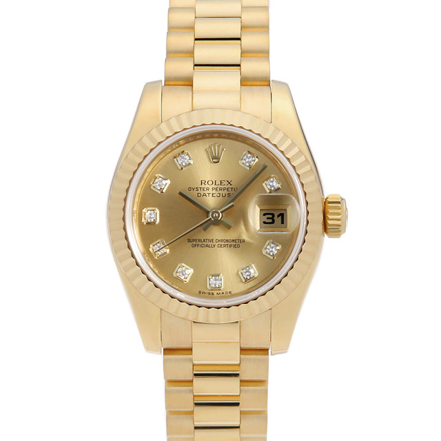 179178G シャンパン ROLEX（ロレックス）デイトジャスト 10Pダイヤ