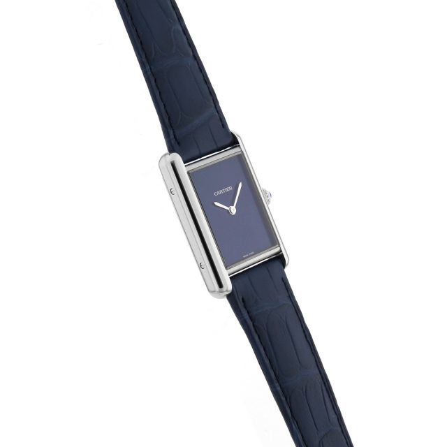 【 新品 未使用 】Cartier タンクマストLM 青 レザーベルト WSTA0055 ブルー Cartier（カルティエ）タンク マスト LM 未使用