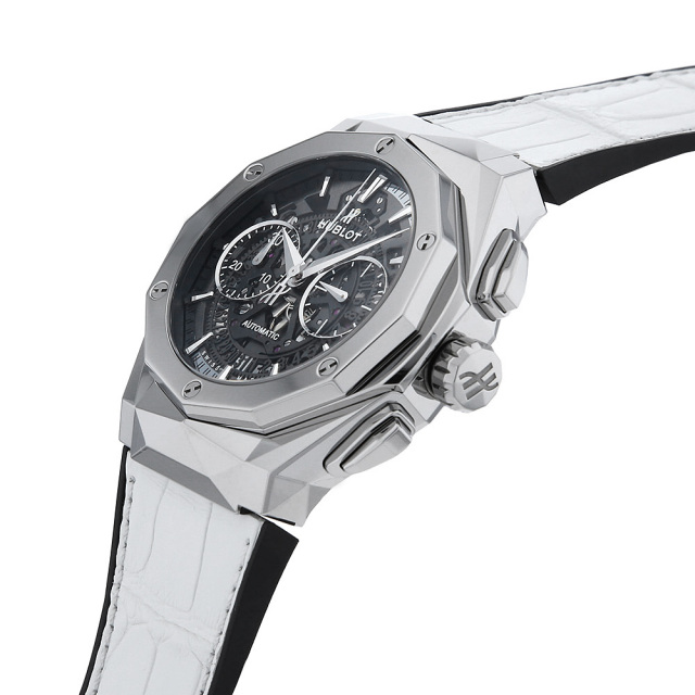 ウブロ　hublot クラッシックフュージョン　純正ベルト　白　クロコ 525.NX.0127.LR.JORL19 スケルトン HUBLOT（ウブロ）アエロ