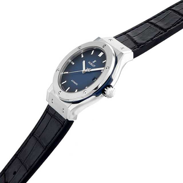 良一Hublotチタニウム ブルー 42mm 本体のみ Classic Fusion Titanium Blue 42 mm | Hublot