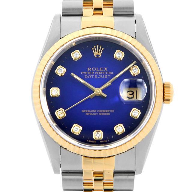 16233G パープル ROLEX（ロレックス）デイトジャスト 10Pダイヤ 中古