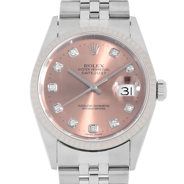 16234G ピンク ROLEX（ロレックス）デイトジャスト 10Pダイヤ 中古  