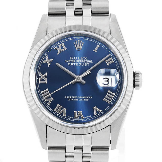 16234 ブルー ROLEX（ロレックス）デイトジャスト 中古 | 東京・大阪の  