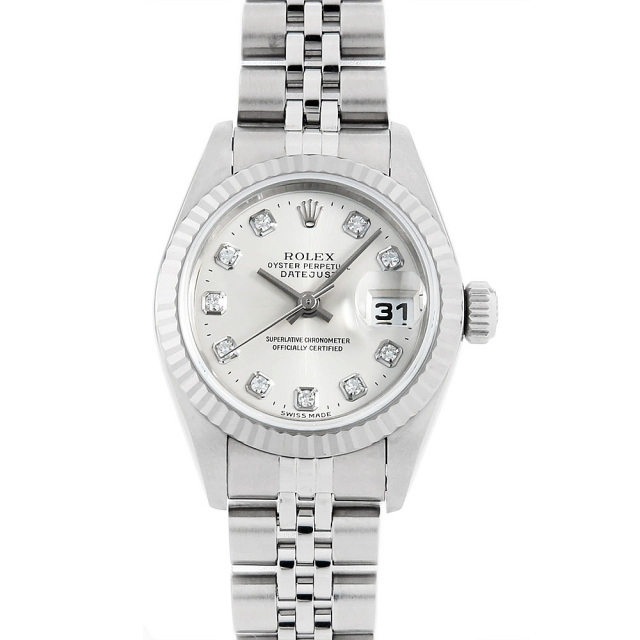 69174G シルバー ROLEX（ロレックス）デイトジャスト 10Pダイヤ 中古 