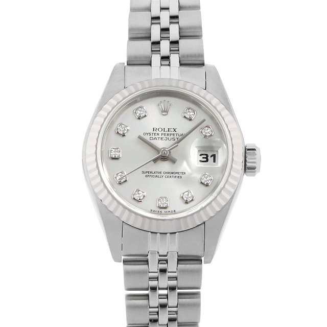 ロレックス デイトジャスト 10Pダイヤ 79174G シルバー Y番 中古 レディースΩ