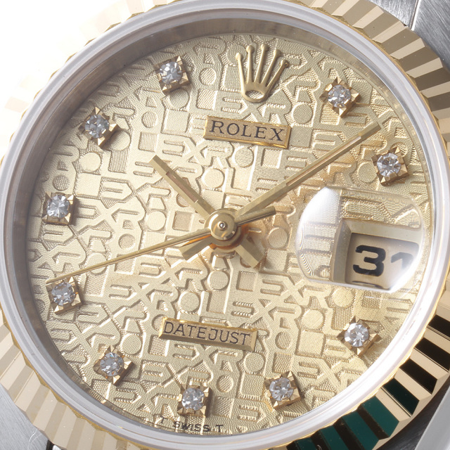 69173G シャンパン ROLEX（ロレックス）デイトジャスト 10Pダイヤ 中古  