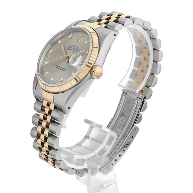 16233G シルバー ROLEX（ロレックス）デイトジャスト 10Pダイヤ 中古  