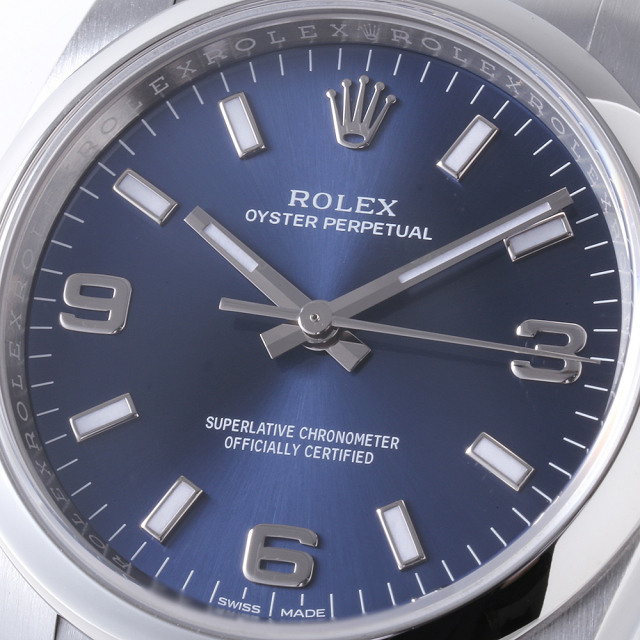 ROLEX Oyster Perpetual 114200 自動巻き時計（114200 ブルー ROLEX 
