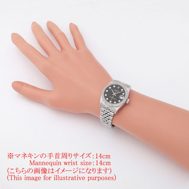 68274G ブラック ROLEX（ロレックス）デイトジャスト 10Pダイヤ