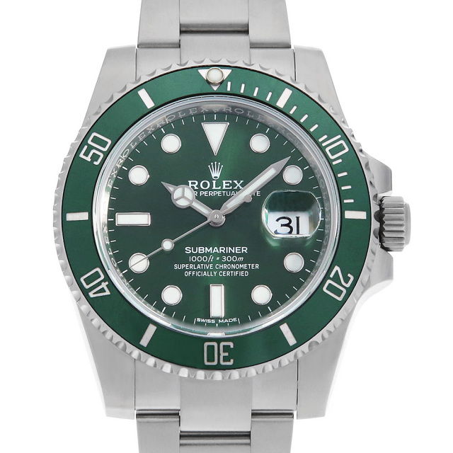 116610LV グリーン ROLEX（ロレックス）サブマリーナ デイト 中古 