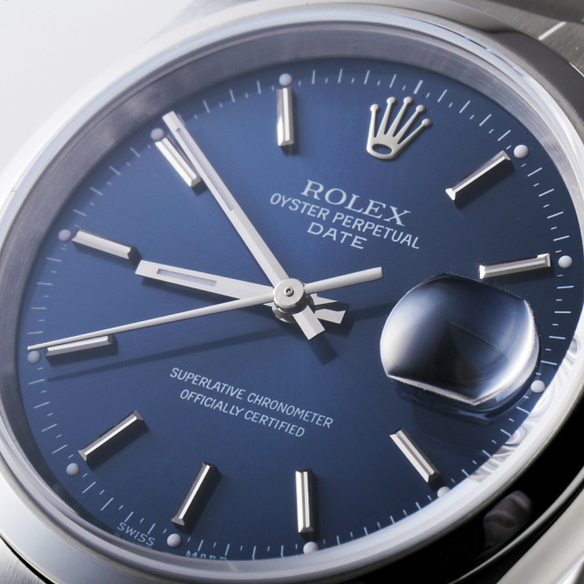 ロレックス Ref.15200青文字盤カスタム状態渡し 純正パーツ鑑定済み 15200 ブルー ROLEX（ロレックス）オイスターパーペチュアル
