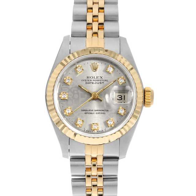 69173G グレー ROLEX（ロレックス）デイトジャスト 10Pダイヤ