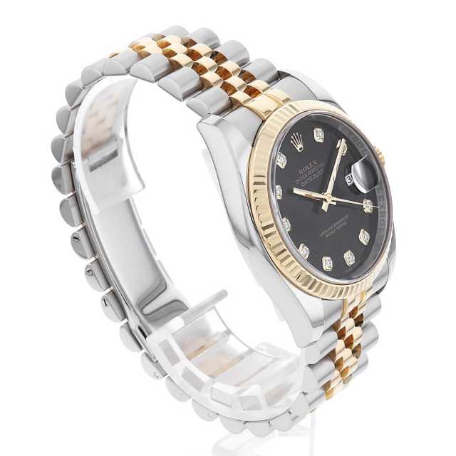 116233G ブラック ROLEX（ロレックス）デイトジャスト 10Pダイヤ