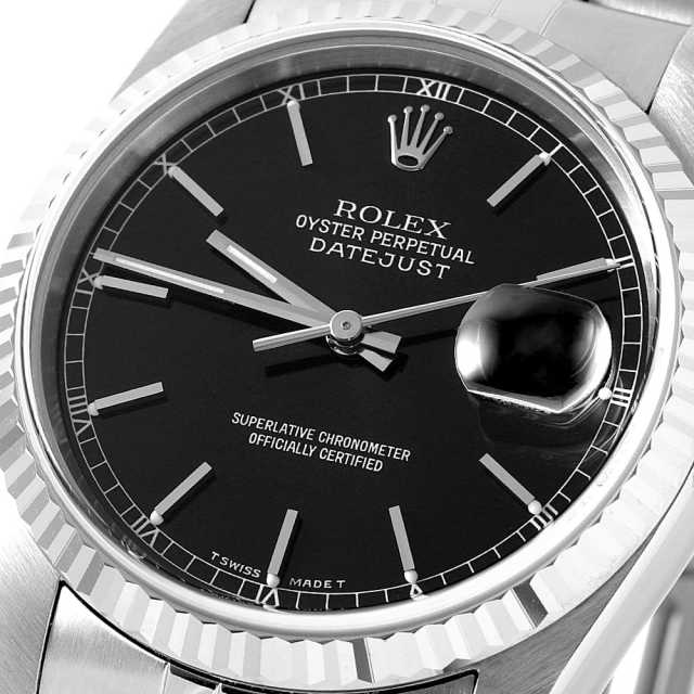 人気の春夏 ブラック 16234 ROLEX（ロレックス）デイトジャスト 東京 | 中古 時計