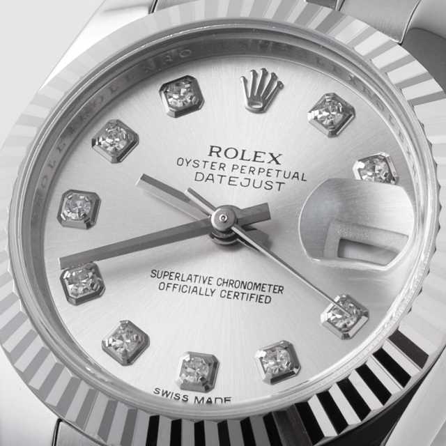 179174G シルバー ROLEX（ロレックス）デイトジャスト 10Pダイヤ