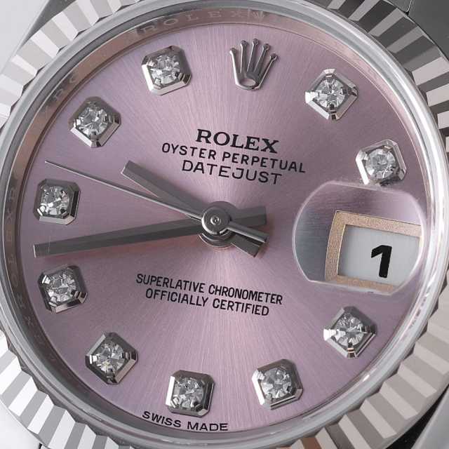 ロレックス　レディース　デイトジャスト10P ダイヤ　179174Ｇ　D番　美品 ロレックス(ROLEX)ロレックス デイトジャスト 10Pダイヤ D番