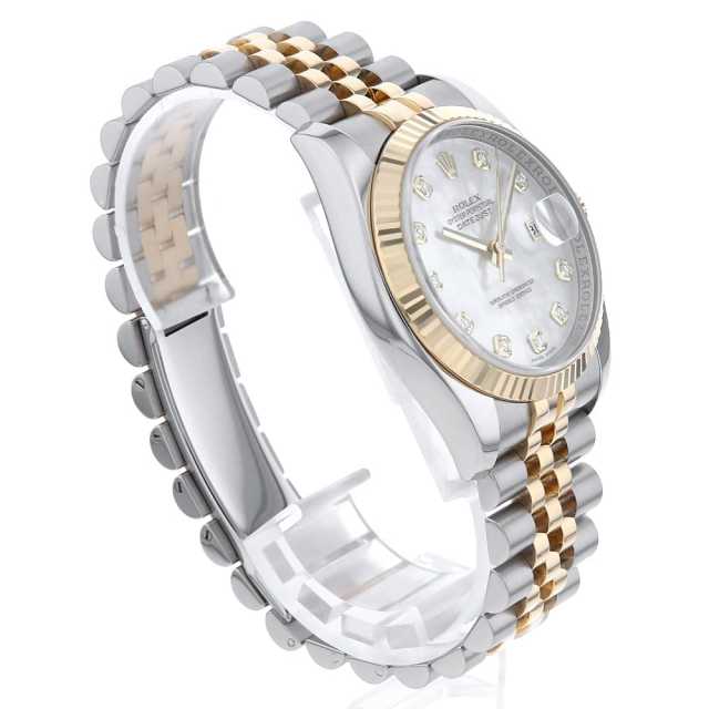 ROLEX ロレックス DATEJUST デイトジャスト 10Pダイヤ 16233G シルバー ROLEX（ロレックス）デイトジャスト 10Pダイヤ