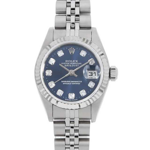 79174G ブルー ROLEX（ロレックス）デイトジャスト 10Pダイヤ 中古  