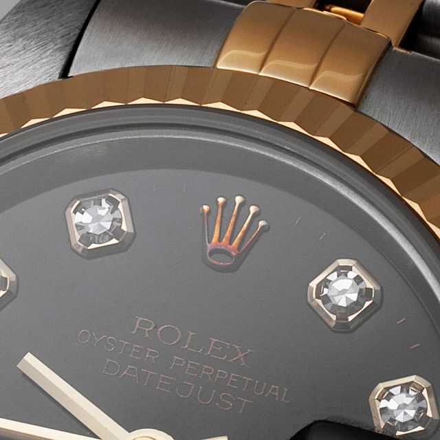 ロレックス ROLEX デイトジャスト 79173G 10P ダイア 79174G ブラック ROLEX（ロレックス）デイトジャスト 10Pダイヤ