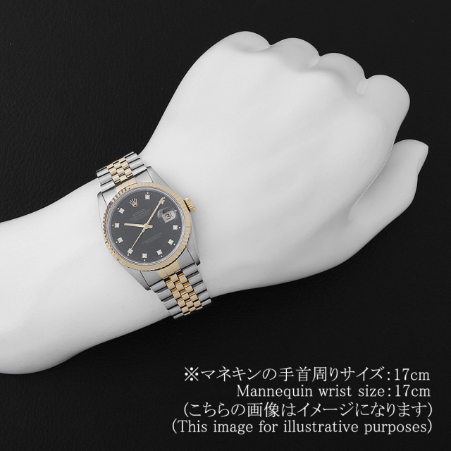 Rolex Datejust ロレックス デイトジャスト 16233g 10p 16233G ブラック ROLEX（ロレックス）デイトジャスト 10Pダイヤ