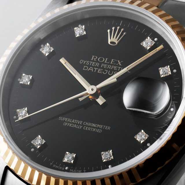 16233G ブラック ROLEX（ロレックス）デイトジャスト 10Pダイヤ