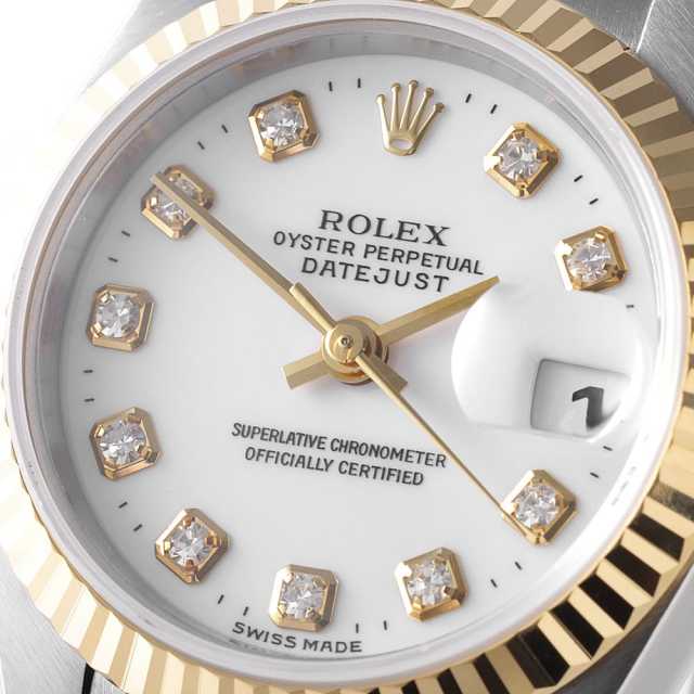69173G ホワイト ROLEX（ロレックス）デイトジャスト 10Pダイヤ