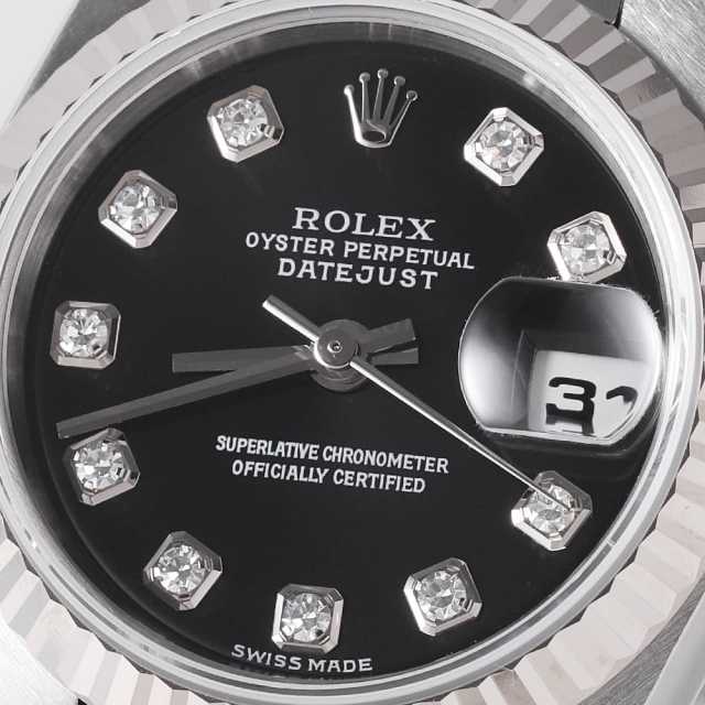 79174G ブラック ROLEX（ロレックス）デイトジャスト 10Pダイヤ