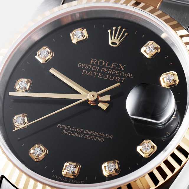 16233G ブラック ROLEX（ロレックス）デイトジャスト 10Pダイヤ