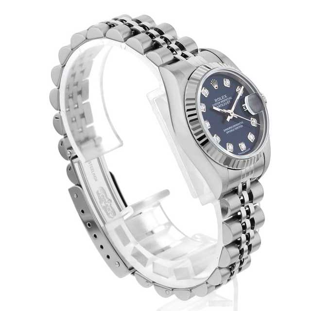 79174G ブルー ROLEX（ロレックス）デイトジャスト 10Pダイヤ