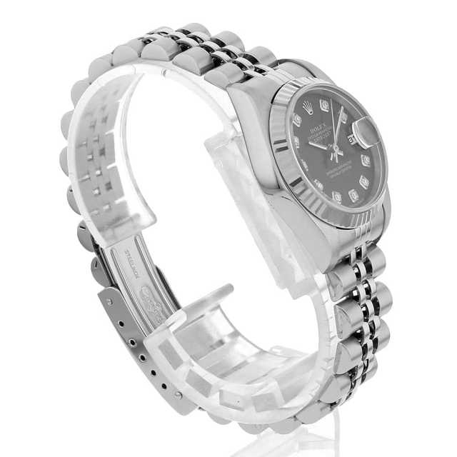 79174G ブラック ROLEX（ロレックス）デイトジャスト 10Pダイヤ
