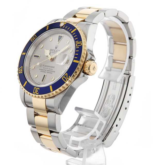 16613SG グレー ROLEX（ロレックス）サブマリーナ デイト 8Pダイヤ 3P