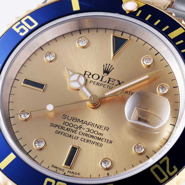 16613SG シャンパン ROLEX（ロレックス）サブマリーナ デイト 8Pダイヤ