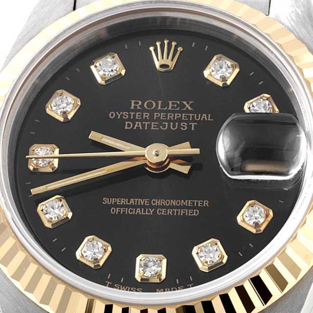 69173G ブラック ROLEX（ロレックス）デイトジャスト 10Pダイヤ 中古