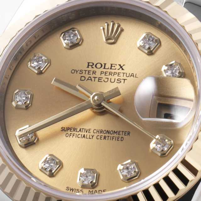 ロレックス ROLEX デイトジャスト 10Pダイヤ Z番 シャンパン コンピュータ 新ダイヤ 腕時計 時計 K18（イエローゴールド） ステンレススチール ダイヤモンド レディース ゴールド系 シャンパン/コンピュータ/新ダイヤ 179173G 【中古】 デイトジャスト ロレックス ROLEX 68278G 10Pダイヤ シャンパン 93番