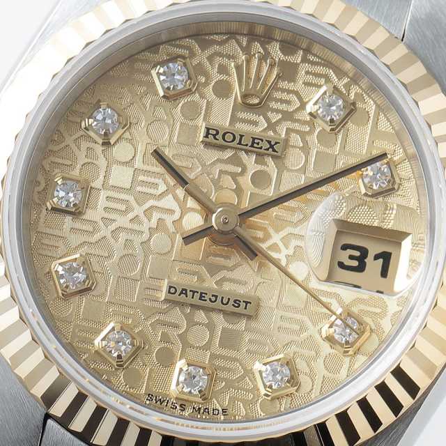 69173G シャンパン ROLEX（ロレックス）デイトジャスト 10Pダイヤ 中古