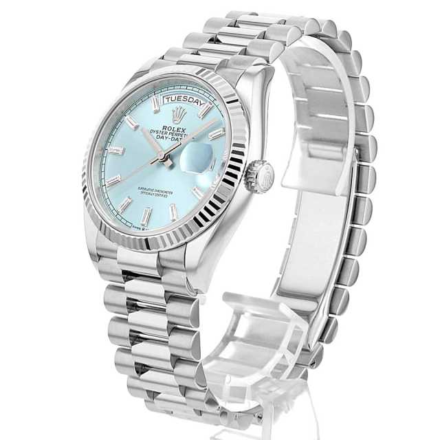 128236A アイスブルー ROLEX（ロレックス）デイデイト36 10Pバゲット