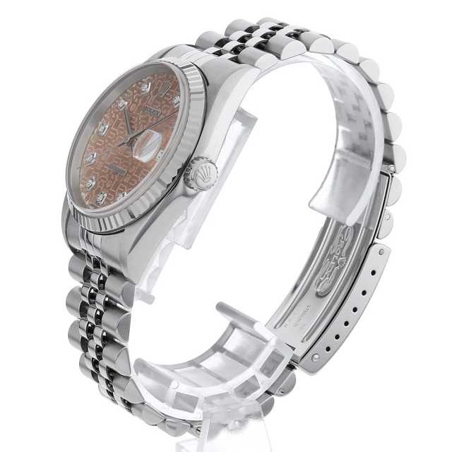 16234G シルバー ROLEX（ロレックス）デイトジャスト 10Pダイヤ 中古
