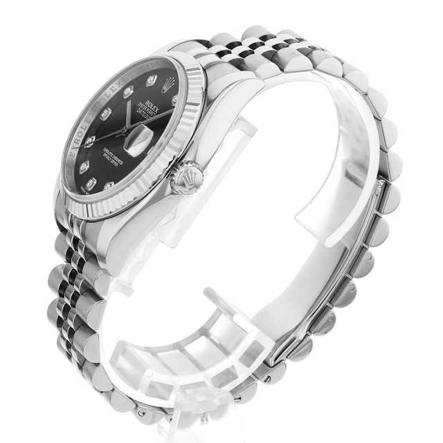 116234G ブラック ROLEX（ロレックス）デイトジャスト 10Pダイヤ 中古
