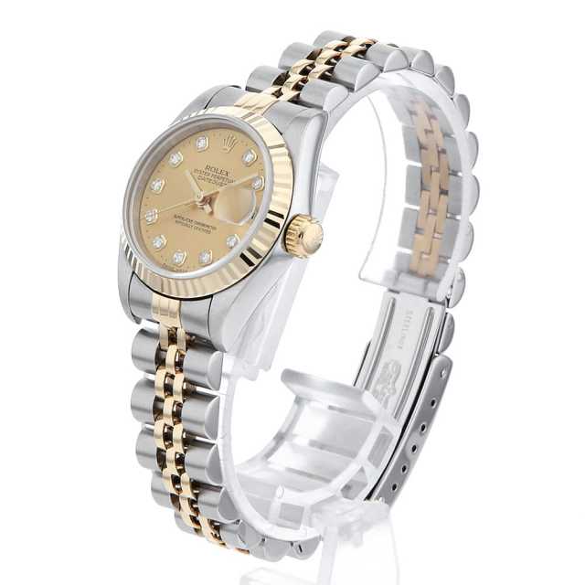 69173G シャンパン ROLEX（ロレックス）デイトジャスト 10Pダイヤ 中古